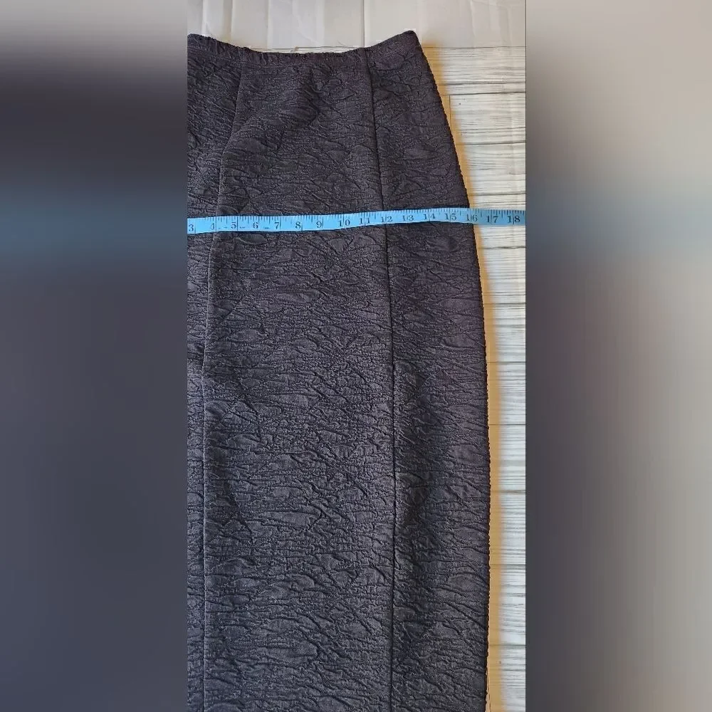 Good American Scrunchie Midi Skirt Textured Black Size Small